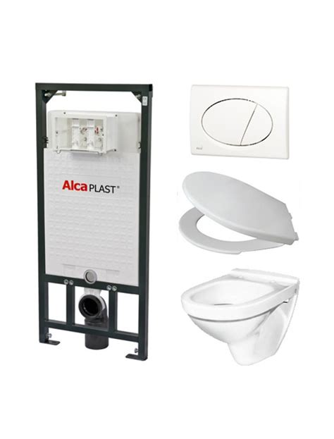 Alcaplast A101 WC szett - falba építhető WC tartály szerelőkerettel,