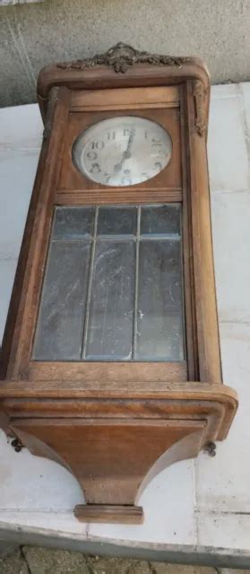 ANCIENNE PENDULE MURALE En Bois EUR 20 00 PicClick FR