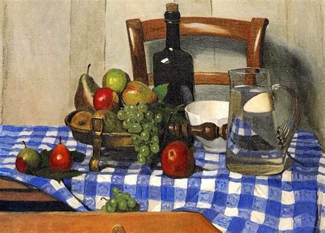 Reproductions D art nature morte avec bleu À carreaux nappe 1919 de