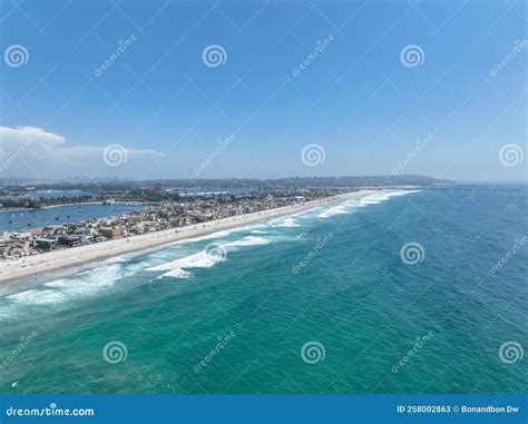 Aerial View Of Mission Bay And Beach In San Diego California Usa