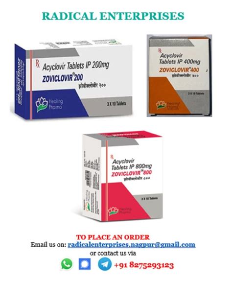 Acyclovir Tablets 200mg 400mg 800mg 250 Mg At Best Price In Nagpur