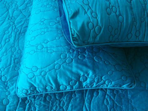 Cotton Bedspread Blue Teal Pebbles King Quilted Bedspread - Etsy