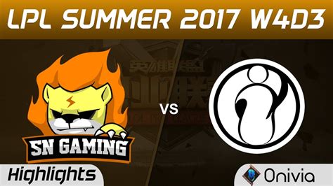 Sng Vs Ig Highlights Game Lpl Summer Sunning Gaming Vs Invictus