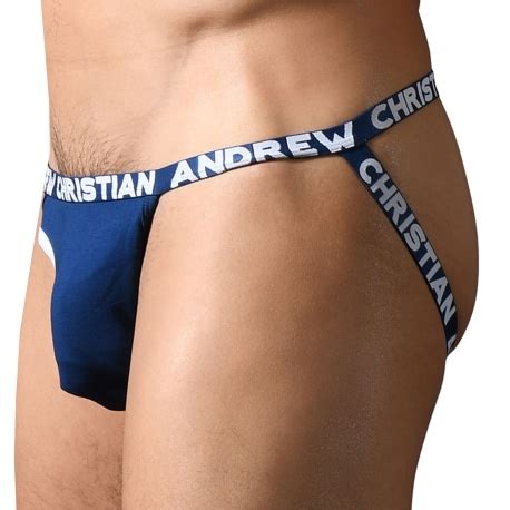 Andrew Christian Almost Naked Fly Tagless Jock Navy Inderwear