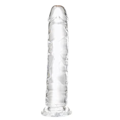 Inch Small Realistic Soft Lifelike Beginner Toy Silicone Clear Dildo With Strong Suction