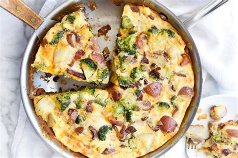 Frittata Au Bacon Fromage Cheddar Et Brocoli KETO Boutique Maison