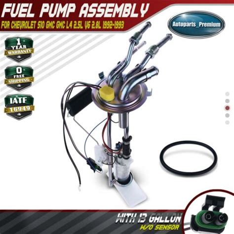 Fuel Pump Assembly For Chevrolet S10 Gmc Gmc L4 2 5l V6 2 8l 1992 1993 13 Gallon Ebay