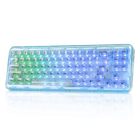 Yunziix Wireless Hot Swappable Transparent Mechanical Keyboard With Clear Keycaps Desertcart