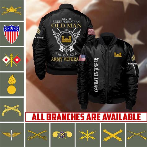 US Military – Army Branch All Over Print Bomber Jacket – Amazing Customize