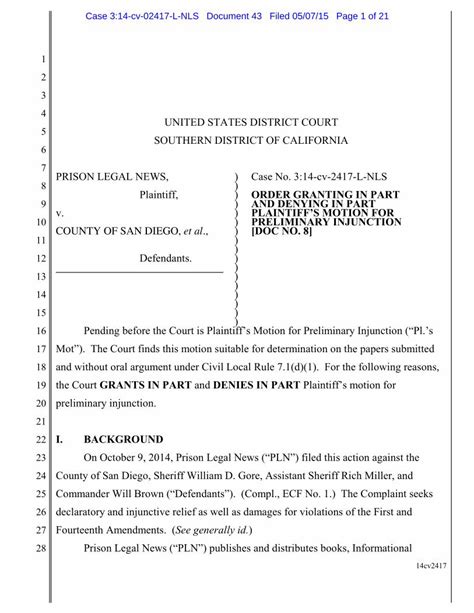 Pdf Order On Motion For Preliminary Injunction Dokumentips