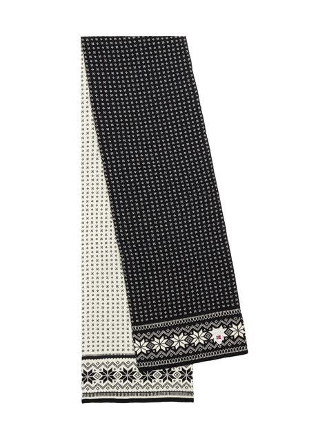Sophisticated Black Garmisch Unisex Scarf: 100% Merino Wool | Crafted ...