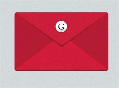 Free Flat Red Gmail Icon PSD - TitanUI