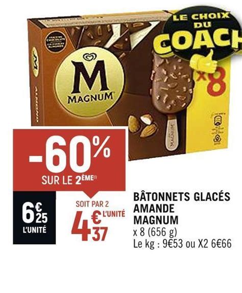 Promo Magnum B Tonnets Glac S Amande Chez Spar