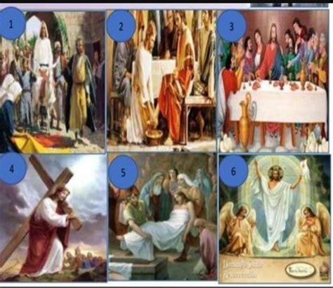 1Que acciones realiza Jesús en las imágenes presentadas y describe