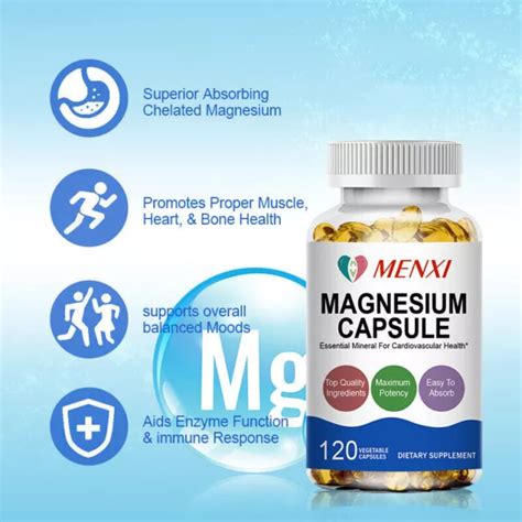 Magnesium Citrate Mg Capsules Super Strong Effective Vegan Capsules