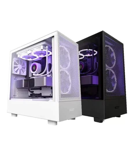 Nzxt H5 Flow Compact Midtower Airflow Case Black White Bermor Techzone