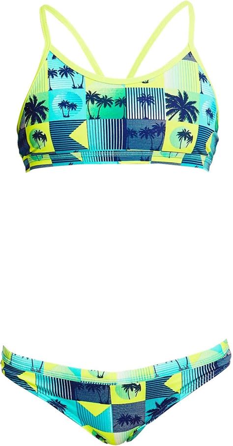 Funkita Funkita Bikini Set Mädchen Pop Tropo chlorbeständig und schnelltrocknend Bikinis Amazon