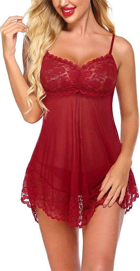 Lace Babydoll Lingerie Sexy Mini Chemise Mesh Wedding Nightie Bridal Nightdress Shorts Pajamas