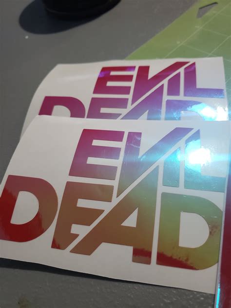 Holographic Red Vinyl Evil Dead Decal Sticker Etsy