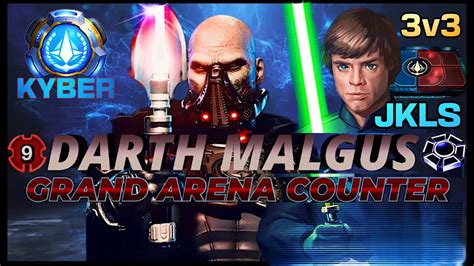 V Malgus Counter W Jedi Knight Luke Mace Hermit Yoda Swgoh Gac