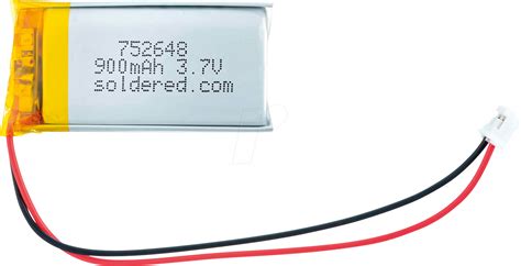 AKKU SOLD333281: Li-Ion Akku, SOLDERED 333281, 900 mAh, 3,7 V bei ...