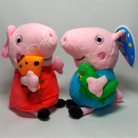 Kit Pelúcia Família Peppa Pig 4 Peças 17cm Bicho Pelúcia