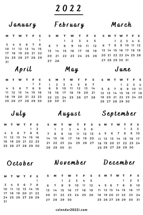 A 2012 Calendar With The Holidays In Black And White Including Dates