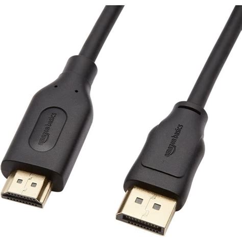 C Ble Displayport Vers Hdmi Avec Connecteurs Plaqu S Or M Noir