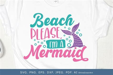 Beach Please I M A Mermaid Svg Summer Beach Quote