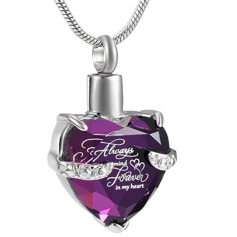 Memorial Jewelry Heart Urn Necklace For Ashes Keepsake Memorial Pendant ...