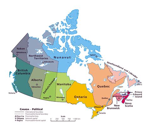 detailed administrative map  canada canada detailed administrative