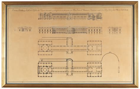 Plantas Alzados Y Perfil Del Edificio Del Museo Del Prado Colecci N