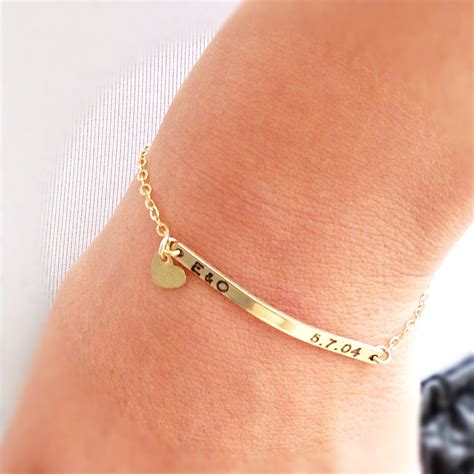 Nameplate Bracelet Personalized Bar Bracelet Gold Nameplate Bracelet