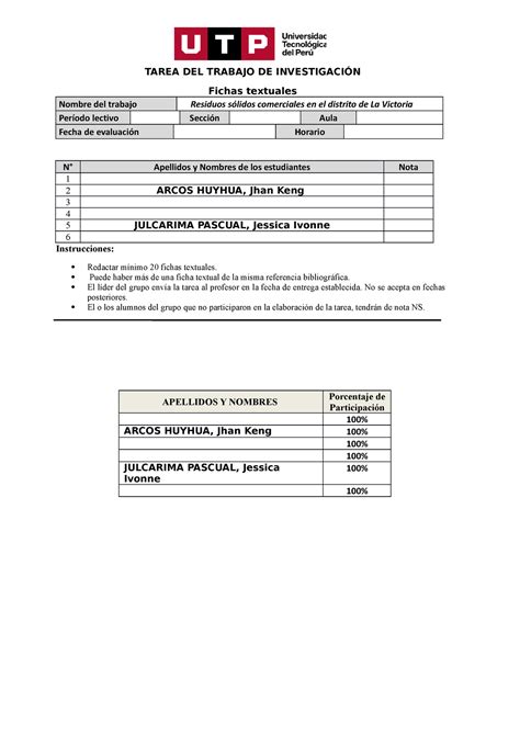 Semana 11 Formato De Entrega De Tarea De Fichas Textuales TAREA DEL