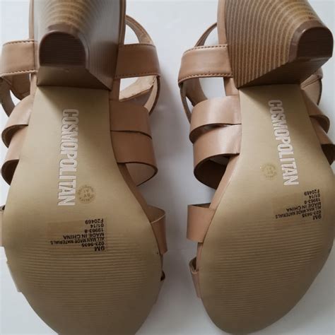 Cosmopolitan Shoes Cosmopolitain Excite Nude Strappy Sandals New