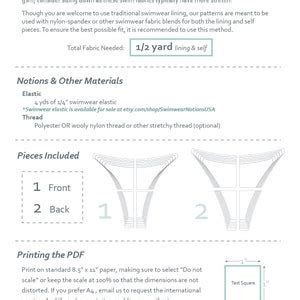 DIY Reversible String Tie Kit Bikini Bottoms PDF Sewing Pattern Etsy