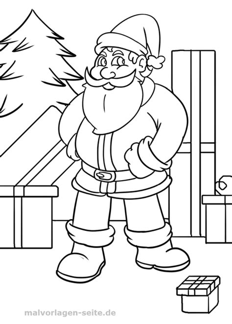 Malvorlage Nikolaus | Ausmalbild kostenlos herunterladen