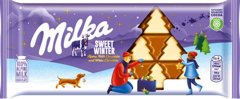 Шоколад молочный Milka Сладкая зима с Белым шоколадом 100 г ...