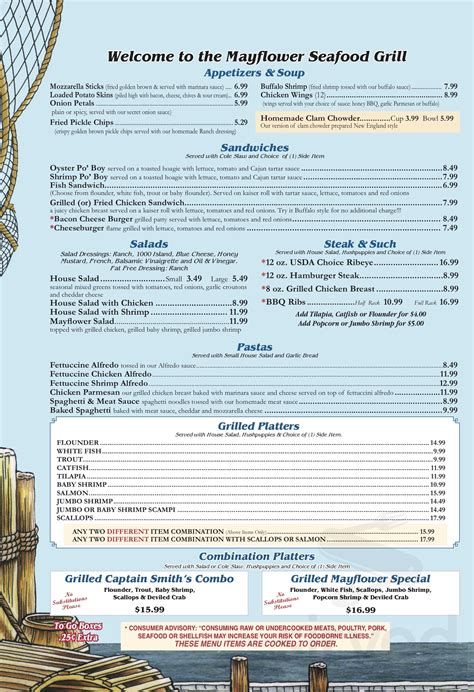 Mayflower Seafood Restaurant Greenville Menu In Winterville North