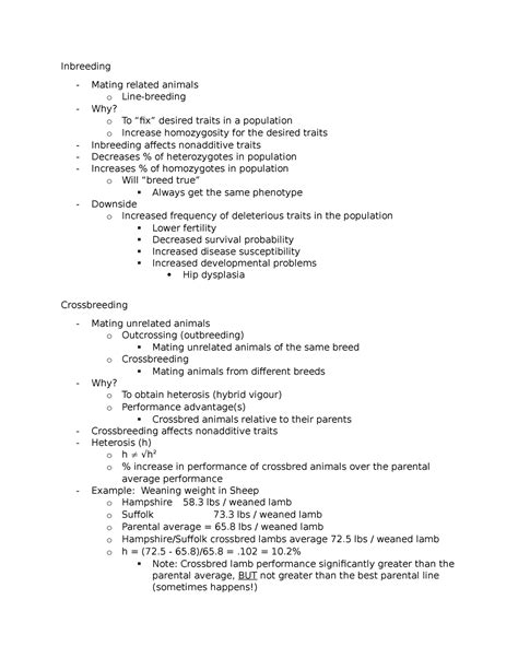 Breeding Systems 4 Inbreeding Mating Related Animals O Line Breeding