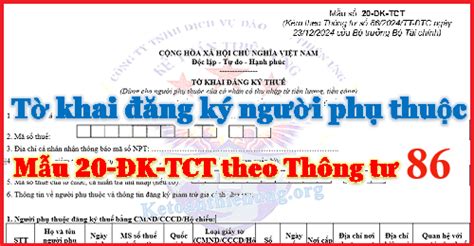 khai dang ky nguoi phu thuoc   dk tct thong tu