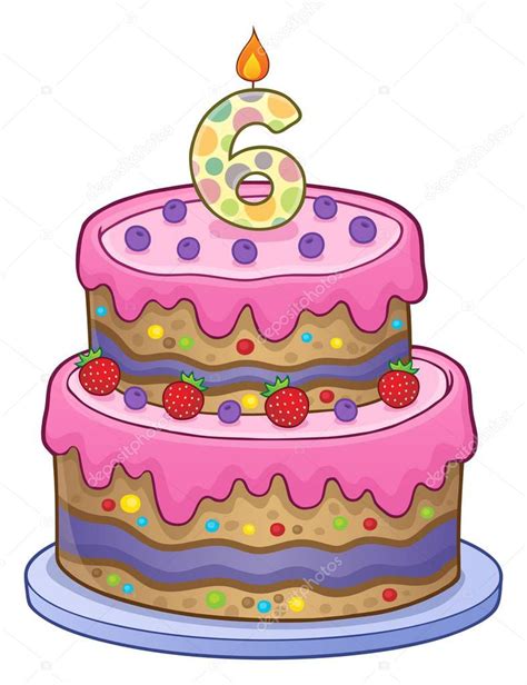 Birthday Cake Image For Years Old Stock Vector Clairev