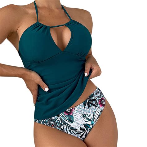 Sexy Women Print Bikini Set Push Up Padded Bra Swimsuit Bathing