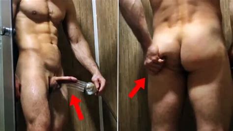 Russian Straight Man Caresses His Muscular Body In The Bathroom And You Re Peeping Gay Porn