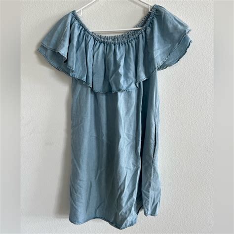 Zara Dresses Zara Light Blue On Shoulder Or Off The Shoulder Dress