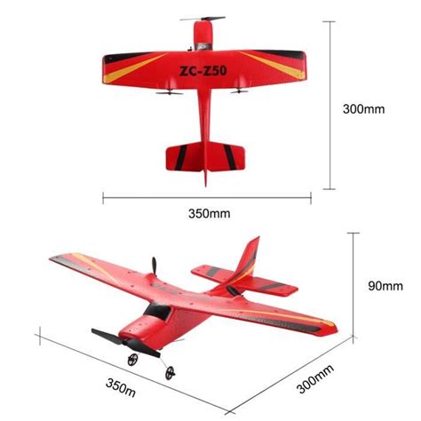 Z50rouge Jouet D avion Rc En Mousse Epp Télécommande Radio Rtf Pour L