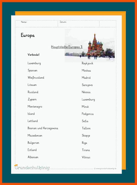 10 Erdkunde Europa Arbeitsblätter Geographie Arbeitsblätter