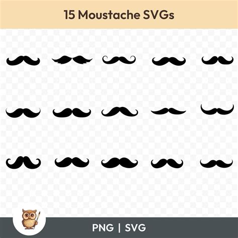 Moustache Svg Bundle Moustache Clipart 15 Moustache Cut Files For