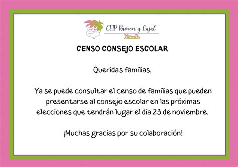 CONSEJO ESCOLAR CEIP Ramón y Cajal Xirivella