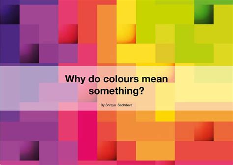 Why Do Colours Mean Something Research Based Project On Behance